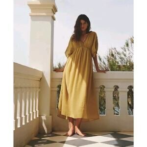 Zara Yellow Midi Dress